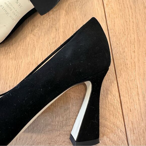 Ron White Dayna Buckle Cashmere & Suede Pumps 36 1/2 - Picture 11 of 15